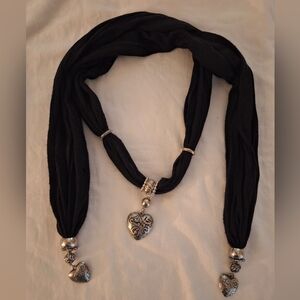 Boho Fashion Scarf with charms Unique & Very Stylish, Dress Up Or Down Boho